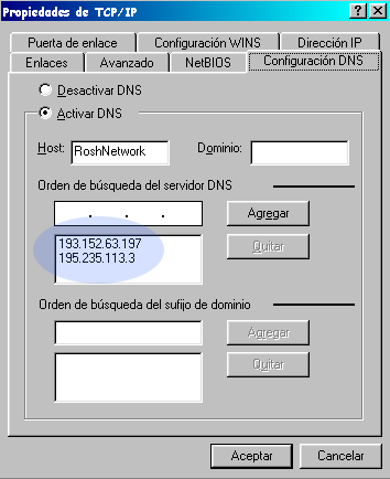Configuración DNS
