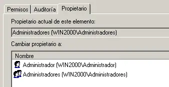 Propietario - Permisos en Windows XP