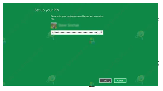 Seleccionar PIN en Windows 8