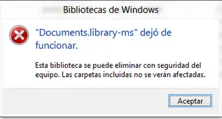 error documents.library-ms