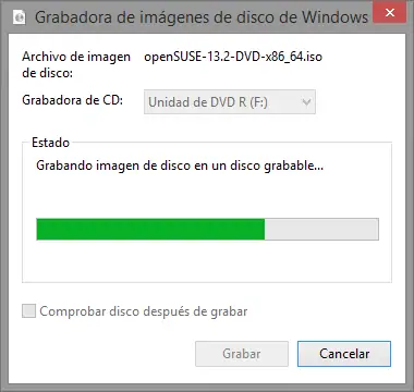 Grabar imagen ISO Windows 8