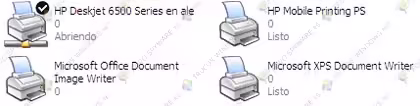 Impresoras instaladas