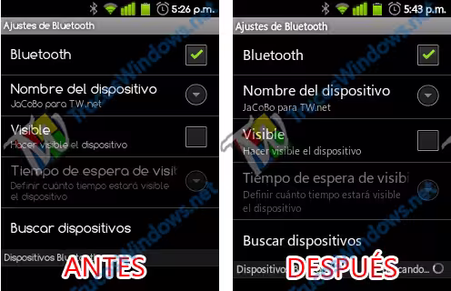 Antes y Después cambio fuente Antes y Después cambio fuente