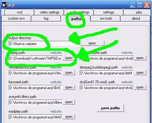 Configuración de ACP AVI to KVCD Maker