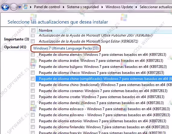 Cambiar al idioma español Windows 7 cambiar al idioma español Windows 7 Windows Update lenguage pack