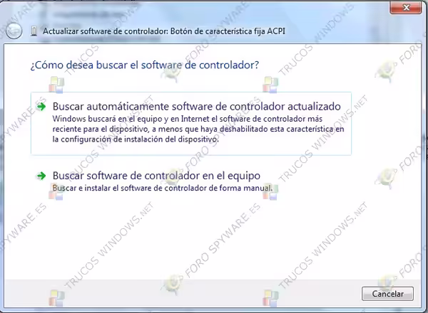 Actualizar software controlador