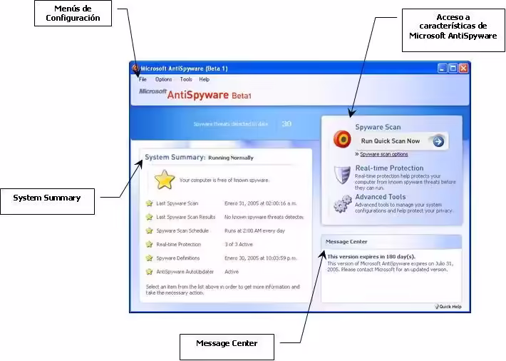 Instalacion y configuracion de Microsoft AntiSpyware