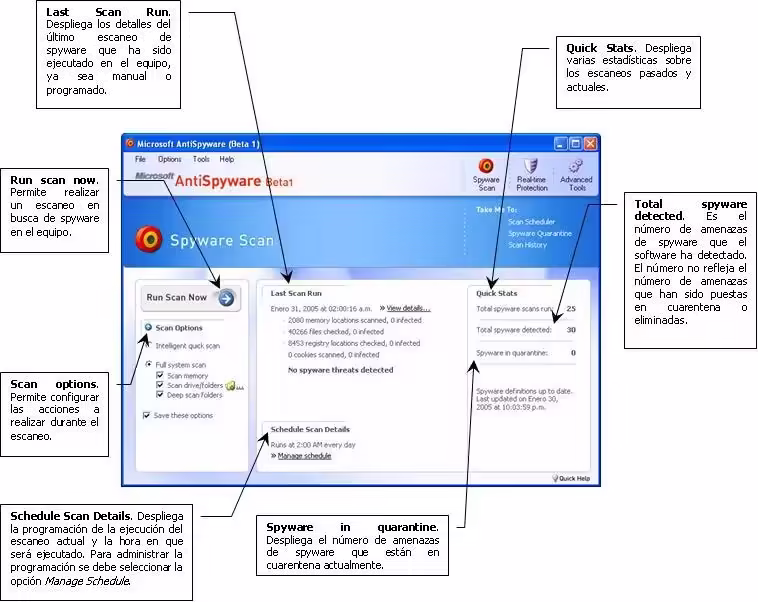 Instalacion y configuracion de Microsoft AntiSpyware