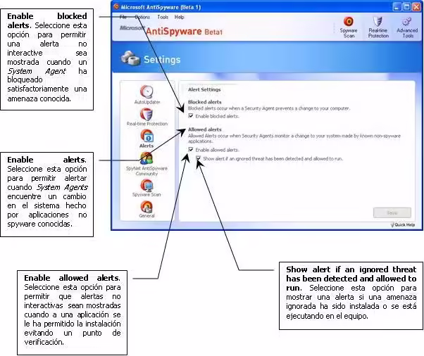 Instalacion y configuracion de Microsoft AntiSpyware