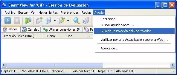 Manual en castellano del CommView para wifi CommView para wifi Instalar controlador