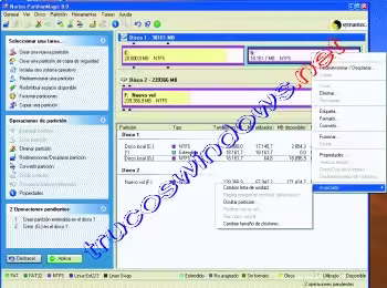 Redimensionar y crear nueva particion usando PartitionMagic Redimensionar y crear nueva partición