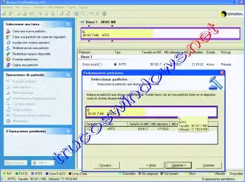 Redimensionar y crear nueva particion usando PartitionMagic Redimensionar y crear nueva partición