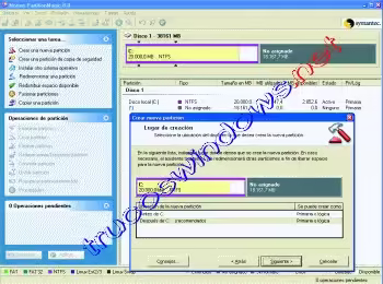 Redimensionar y crear nueva particion usando PartitionMagic Redimensionar y crear nueva partición