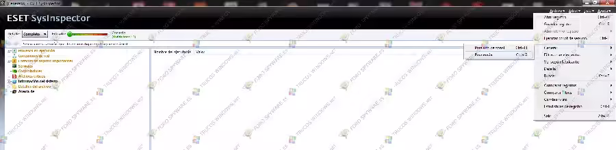 ESET SysInspector Generando log SysInspector