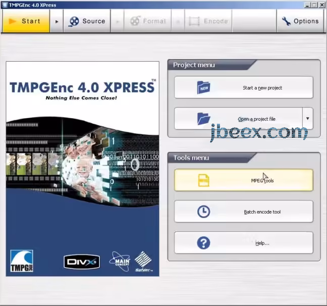 Pestaña Demultiplexer de MPEG Tools en TMPGEnc Xpress