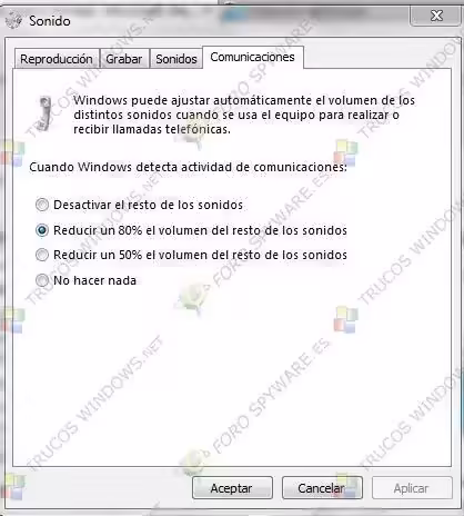 Configurar ajustes de volumen automáticamente en Windows 7 Configurar ajustes de volumen automáticamente en Windows 7