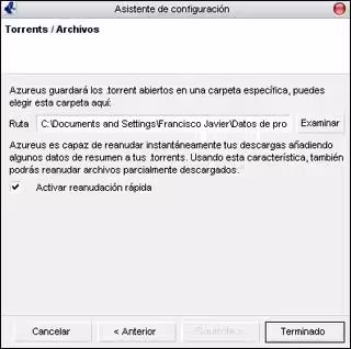 Configuración de Azureus