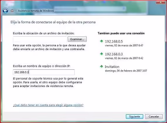 nombre del equipo de destino o su dirección IP nombre del equipo de destino o su dirección IP