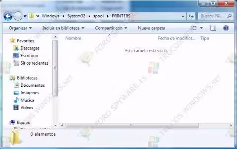 Elimina archivos en PRINTERS Elimina archivos en PRINTERS