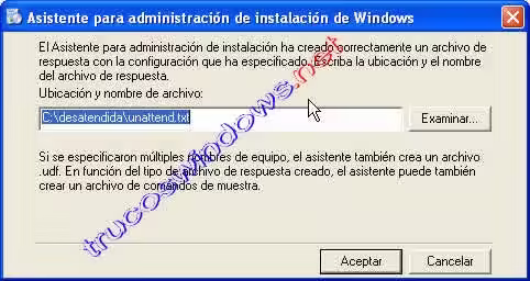 Instalacion desatendida de Windows XP