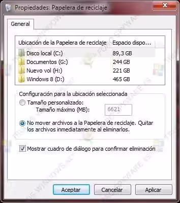 eliminar archivos sin pasar por papelera