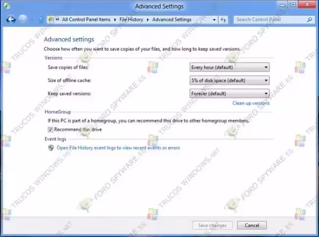 File History, sistema copias seguridad 