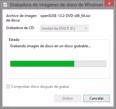 Grabar imagen ISO Windows 8 Menú contextual para grabar imagen ISO en Windows 8
