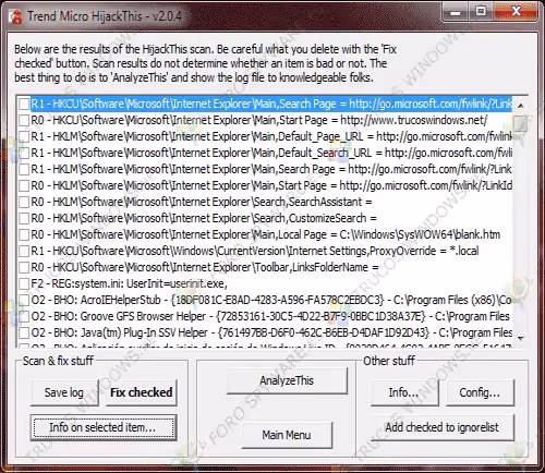 Manual de uso HijackThis Manual HijackThis