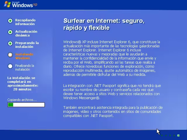 Instalación de Windows XP Instalación de Windows XP