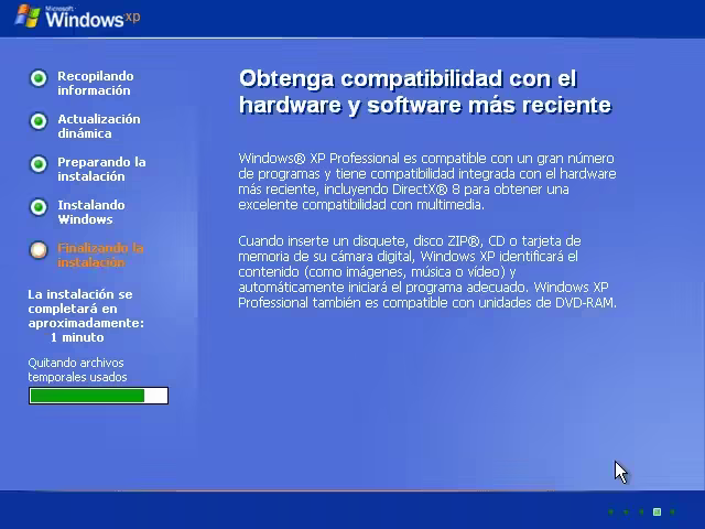 Instalación de Windows XP Instalación de Windows XP