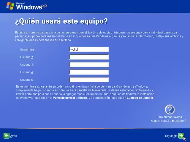 Instalación de Windows XP