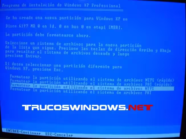 Formatear e instalar Windows XP