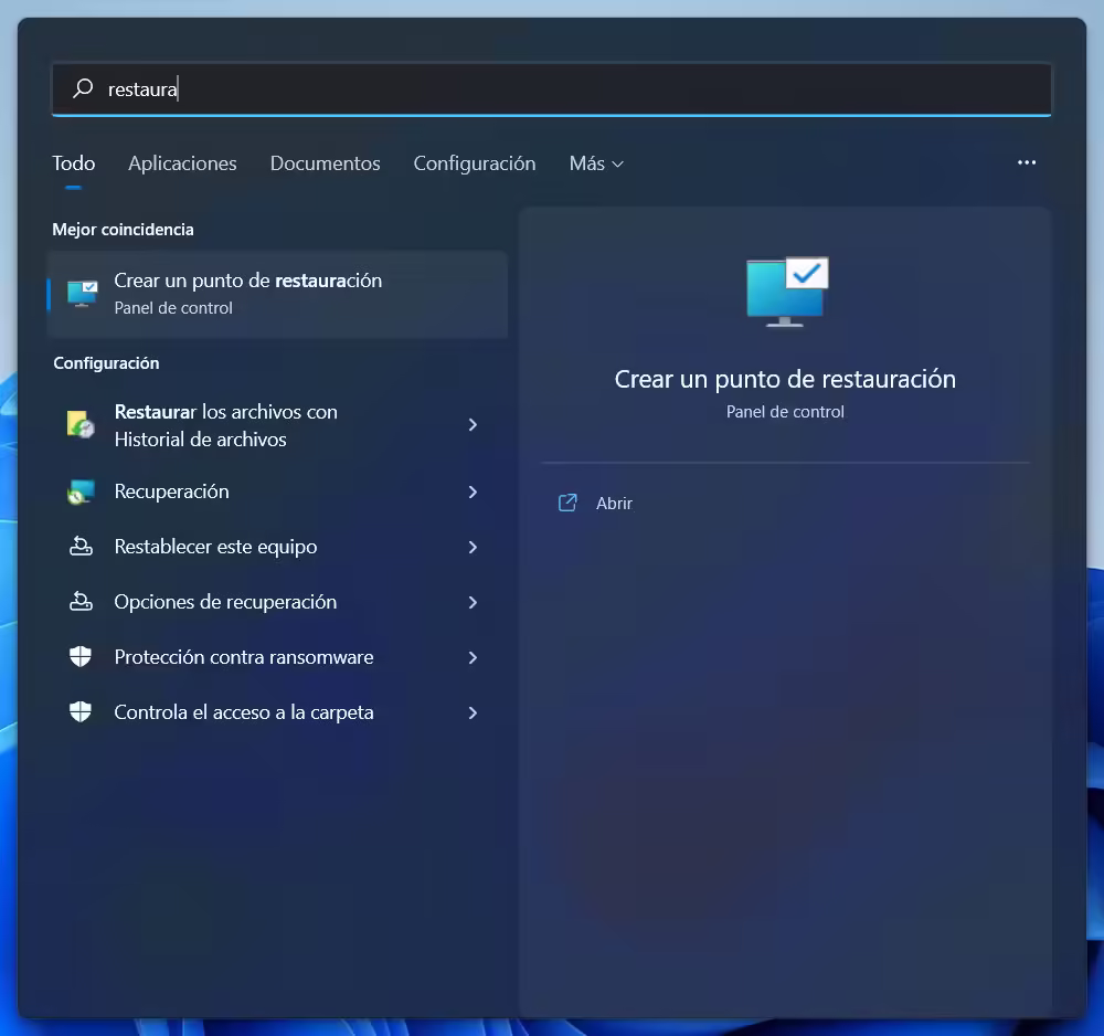 Captura de abrir en el Sistema las propiedades del sistema