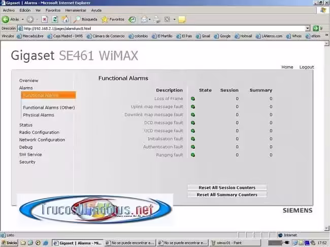 Configuración del Router Wimax Gigaset SE 461 Siemens