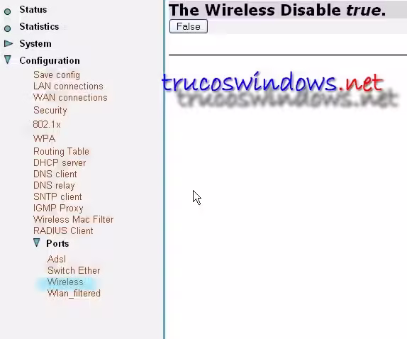 Configuration - Ports - Xavi Wireless x7768r