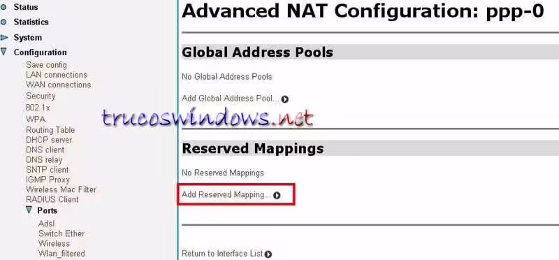 add reserved mapping-Xavi Wireless x7768r