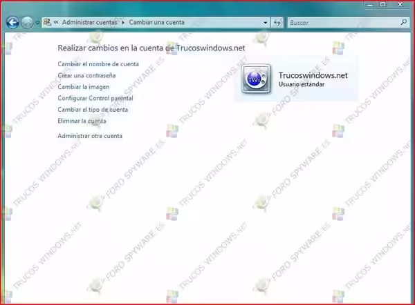 Control de cuentas de usuario