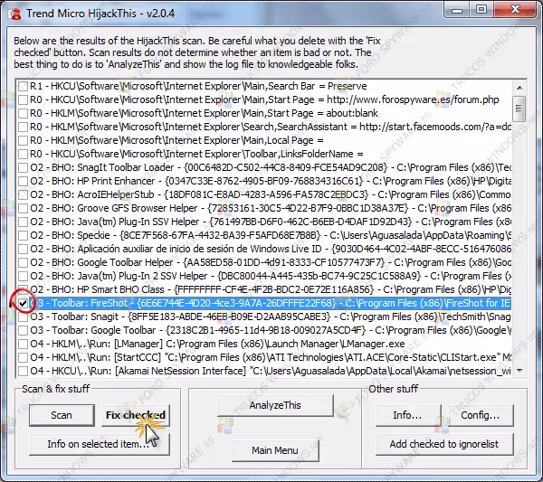 Manual completo de análisis e interpretación de logs de hijackthis y uso del programa