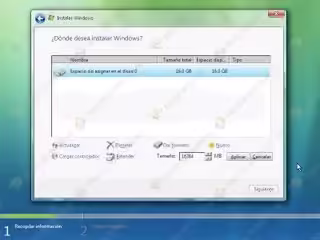 Instalación Windows Vista