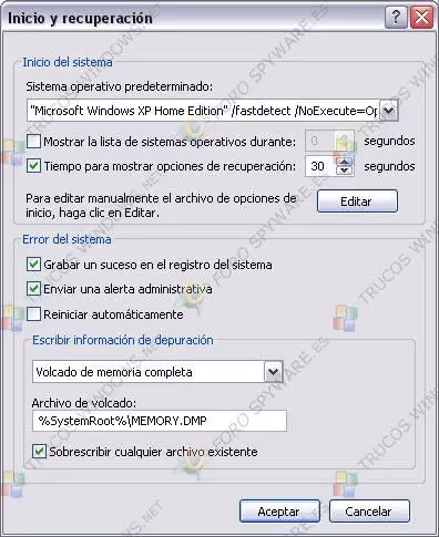 Inicio y recuperación