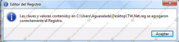 Editor del Registro de Windows