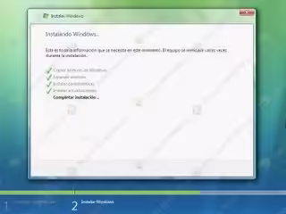 Instalación Windows Vista