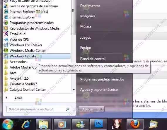 cambiar al idioma español Windows 7 Windows Update