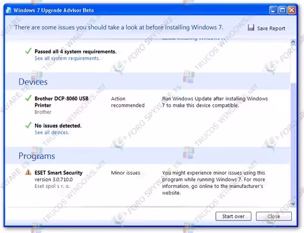 Windows 7 Upgrade Advisor software