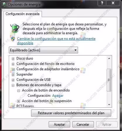 Apagado Windows 7