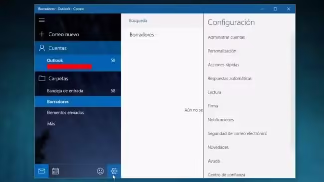 Configura el correo electrónico