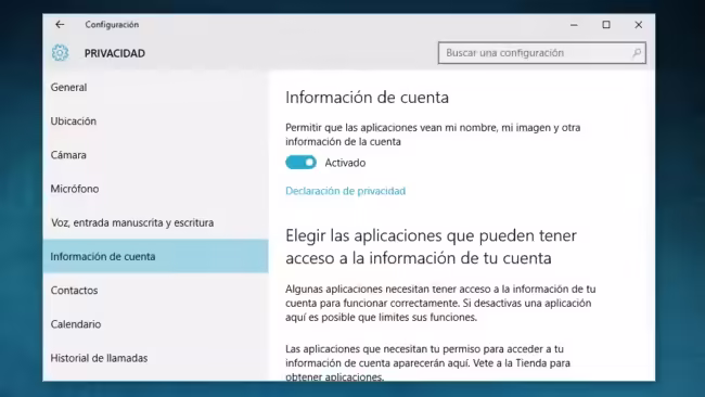 Controla la privacidad en Windows 10