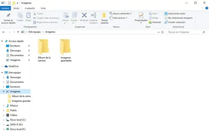 Volver a dar control total a la carpeta Álbum de la Cámara en Windows 10