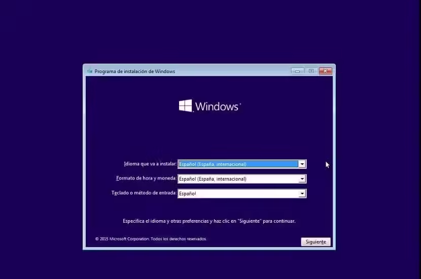 Instalar Windows 10 - Idioma