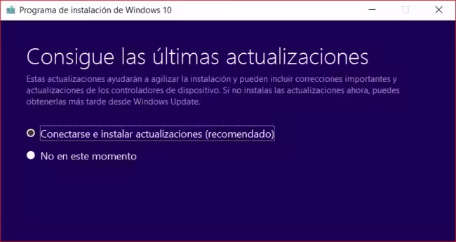 Reinstalar Windows 10 - Conectarse e instalar actualizaciones 